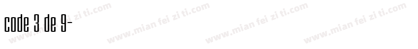 code 3 de 9字体转换